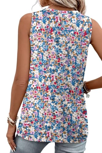 KISSMODA Womens Boho Tops for Summer Sleeveless Tanks Loose Fit Casual Blouse Daily Shirts for Leggings (S-3XL)