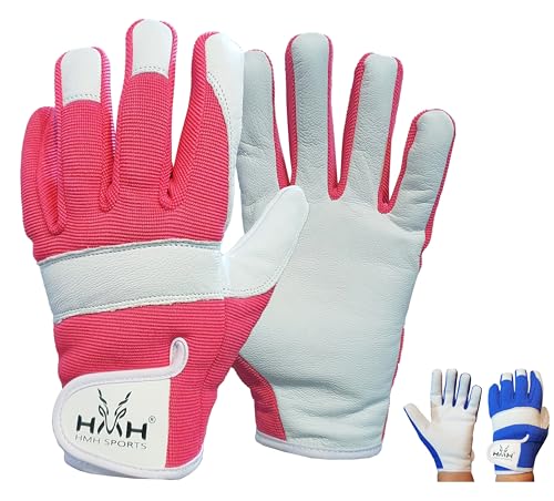 HMH Leather Gardening Gloves For Women, Heavy Duty Work Gloves Men, Dexterity Gloves