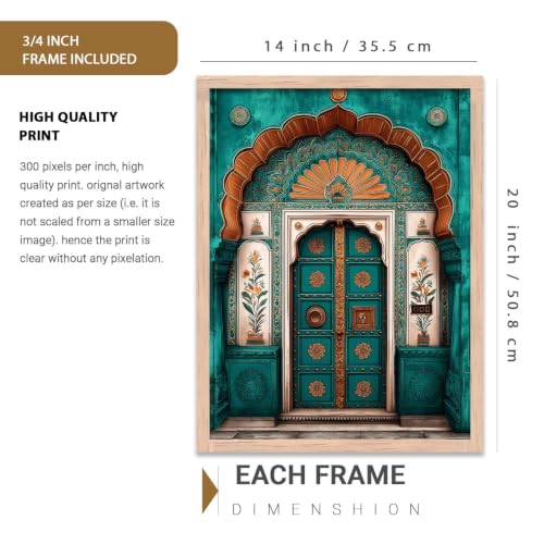 Image of kotart Indian Art Traditional Paintings for Living Room | Framed Wall Painting for Home Room Bedroom Office Wall Decor | Poster With frames Set of 3 (14x20 Inch)