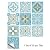 Peel and Stick Floor Tile,Blue Floral Texture Vinyl Flooring,Self Adhesive,Waterproof, Easy to Install DIY Self-Adhesive Floor Tile for Update Bathroom,Kitchen,Laundry Room,Pack of 10 (4x4in)