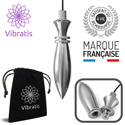 Pendule Divinatoire Égyptien Thot en Laiton Argenté | Pendule Témoin Magnétiseur Émetteur et Récepteur [????????? ?? ????????? ? ???]