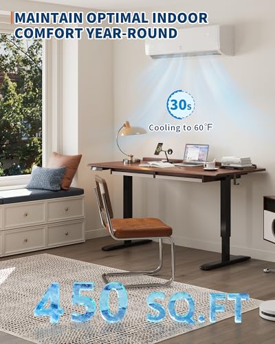 Image of Garvee 9000 BTU Mini Split Air Conditioner,19 SEER2 Ductless Inverter AC w / 115V, Cool Up to 450 Sq. Ft with Heat Pump System,White