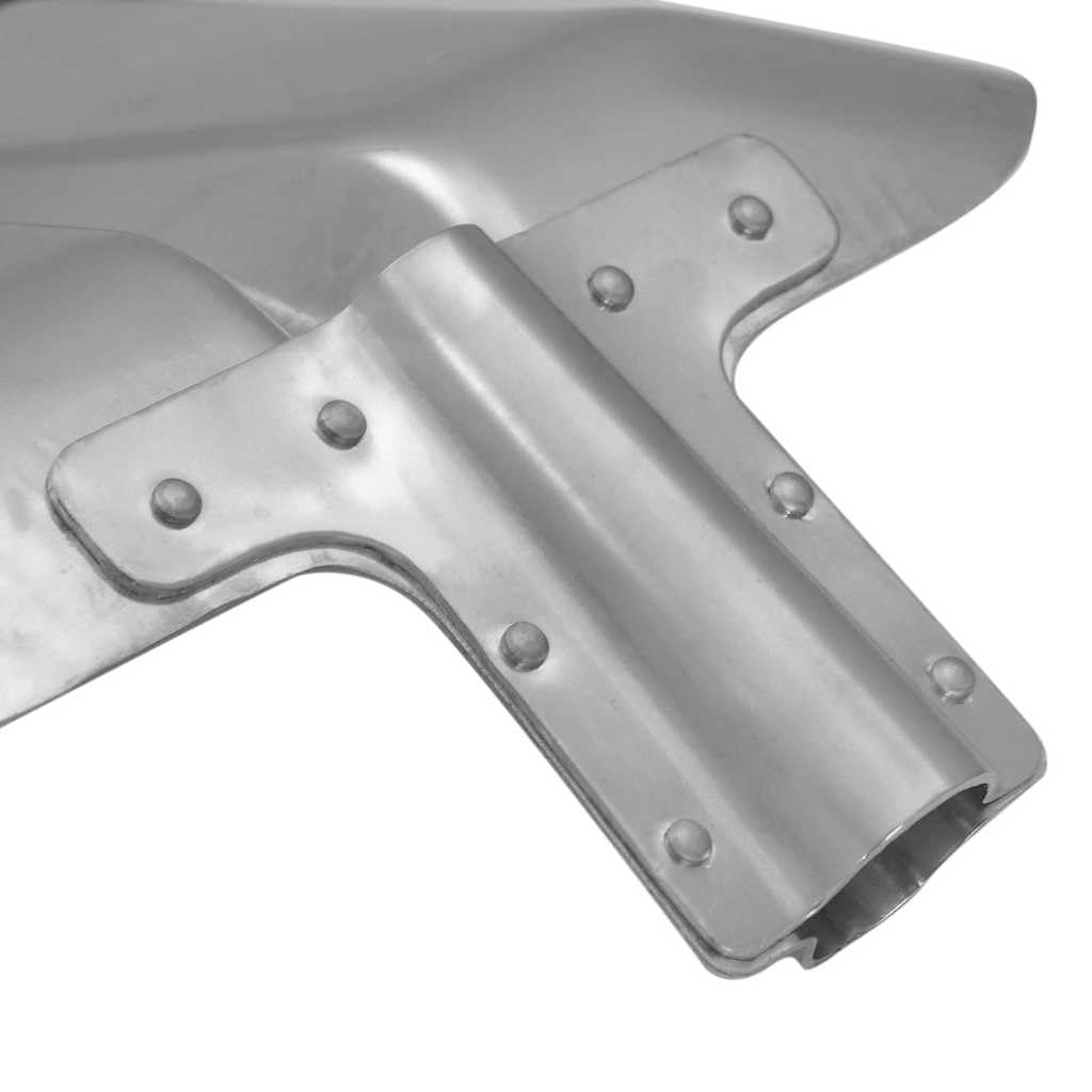 vidaXL Głowica łopaty 4 pcs Srebrny 45 x 38 cm Aluminium, Ogród i taras, nowoczesna łopata, idealna do ziemi, odśnieżania, minimalistyczne ogrodnictwo