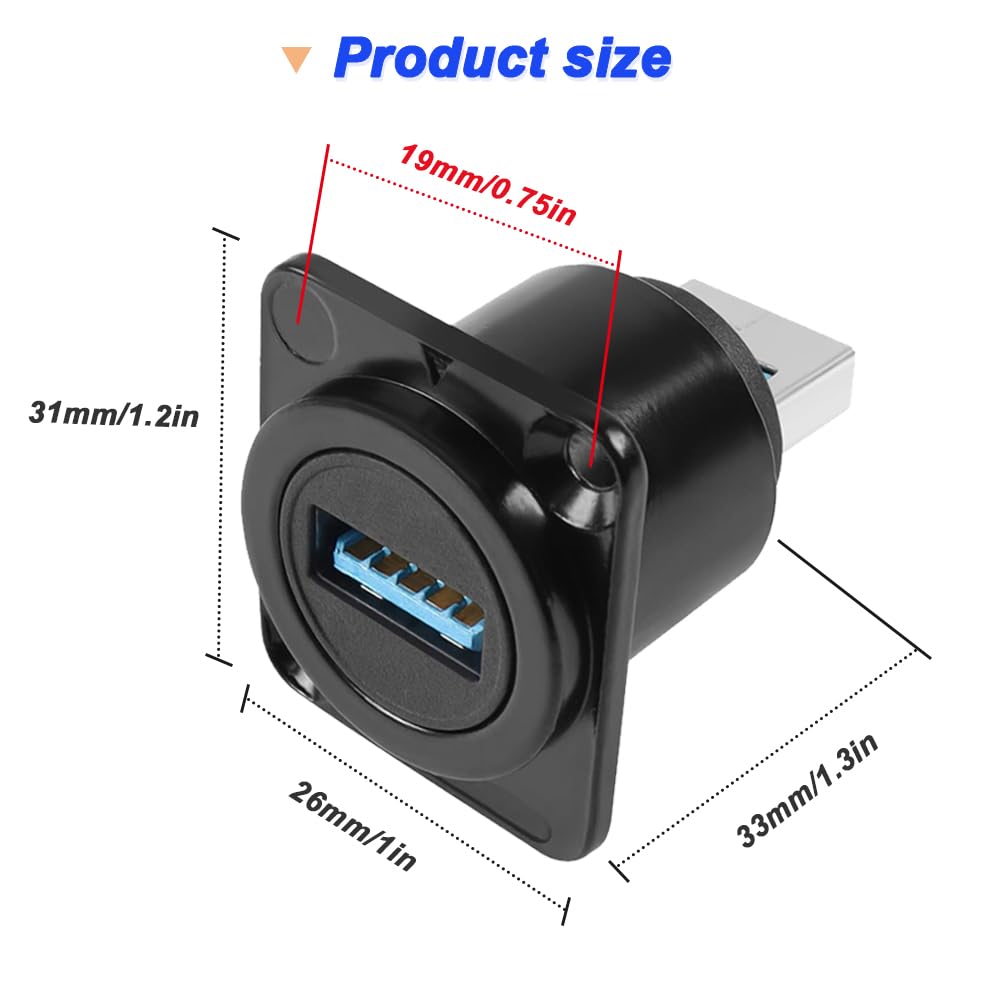 Presa USB Femmina Spina Adattatore Montaggio a Pannello Connettore USB 3.0 Impermeabile IP68 acquista in modo economico - spedizione gratuita, recensioni reali con foto Presa USB Femmina Spina Adattatore Montaggio a Pannello Connettore USB 3.0 Impermeabile IP68 acquista in modo economico - spedizione gratuita, recensioni reali con foto