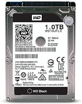 WD Black 1TB Performance Mobile Hard Disk Drive - 7200 RPM SATA 6 Gb/s 32MB Cache 9.5 MM 2.5 Inch - WD10JPLX
