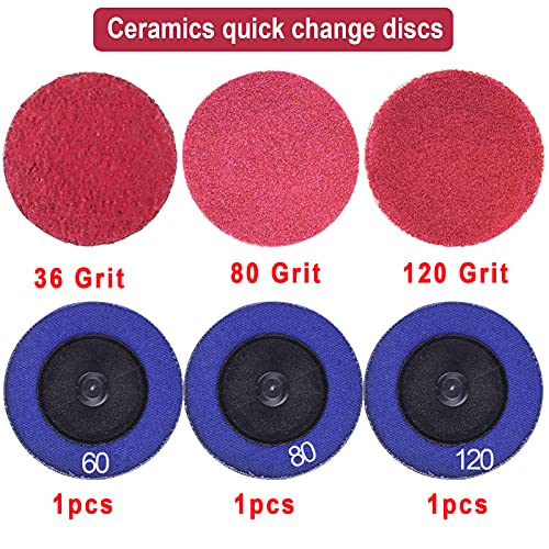 Austor 126 Pcs Sanding Discs 2 Inch Quick Change Disc With 1/4 Inch Tray Holder Surface Conditioning Disc For Surface Prep Strip Grind Polish Finish Burr Rust Paint Removal #TOP2