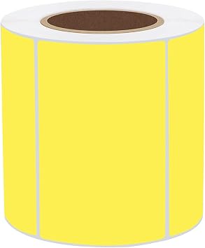 STARLIBOO 3x2 inch Color Direct Thermal Label Stickers for Shipping, Barcode, Address, Compatible with Rollo Label Printer & Zebra Desktop Printers Yellow