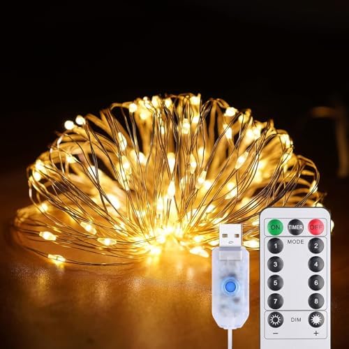 50/100/200 Led Koppartrådsljus Usb Plug-in Fairy L... – Grandado - Foto 4