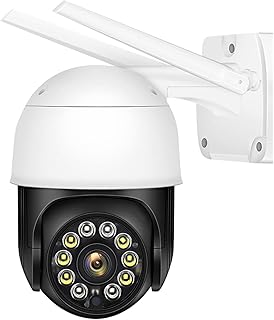 Wireless Solar Security Cameras 5MP WiFi Camera PTZ Outdoor IP66 1080P Security Cam Video Surveillance CCTV IP Dome Auto Tracking Two Way Audio Talk H.265 for Home/Outdoor Security ( Color : Upgrade ,