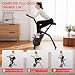 Home Exercise Bike Fitness Bike Silent with Adjustable Resistance Handlebar and Seat LCD Display Breathable Seats for Cardio Training