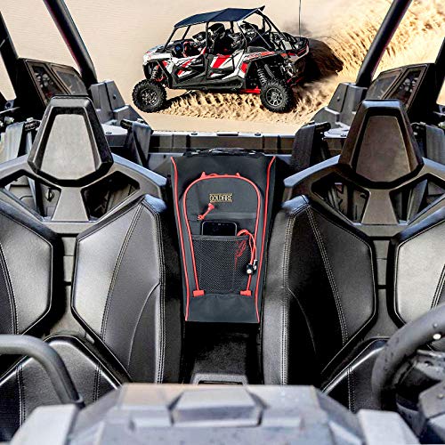 Bolso de almacenamiento Goldfire para UTV RZR PRO XP, bolso central para asiento de cabina, organizador de herramientas y equipo, fabricado en tela resistente al agua 1680D, para Polaris RZR PRO XP / 4 (2020-2025), con ribete rojo miniatura 1