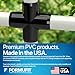 FORMUFIT F001CRX-BK-4 Cross PVC Fitting, Furniture Grade, 1