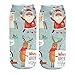 Produktbild Anliyou weihnachtlich bunt Socken mit 3D Cartoon Drucken Damen Kinder Wintersocken Blau Grün Rot Mädchensocken lustig Weihnachtssocken FUNNY Sportsocken Damensocken Baumwollsocken