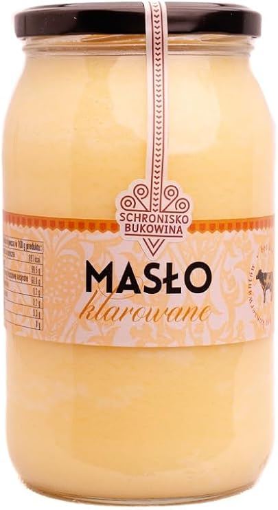 SCHRONISKO BUKOWINA Masło Klarowane, 100% Naturalne, Tradycyjna Metoda, 750g