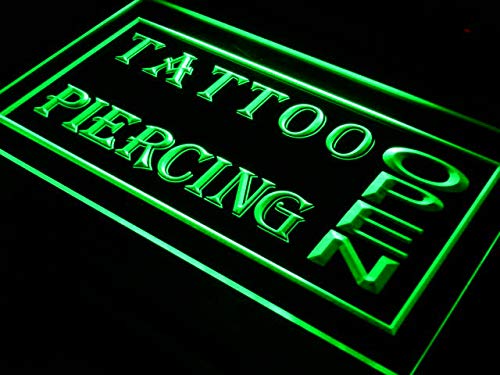 ADVPRO i213-g Open Tattoo Piercing Shop New Neon Light Signs
