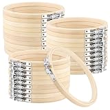Contenuto della confezione: ogni set include 30 cerchi da ricamo in bambù che misurano 13 cm di diametro e 1 cm di larghezza. Questi piccoli cerchi da ricamo sono adatti per progetti di punto croce in miniatura.