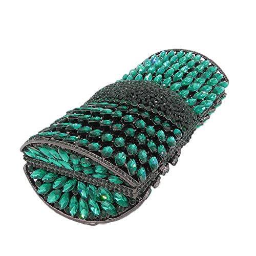 Image of Boutique De FGG Mini Sparkly Crystal Clutch Purse for Women,Evening Bags with Spikes,Wedding Party Rhinestone Clutch Handbag