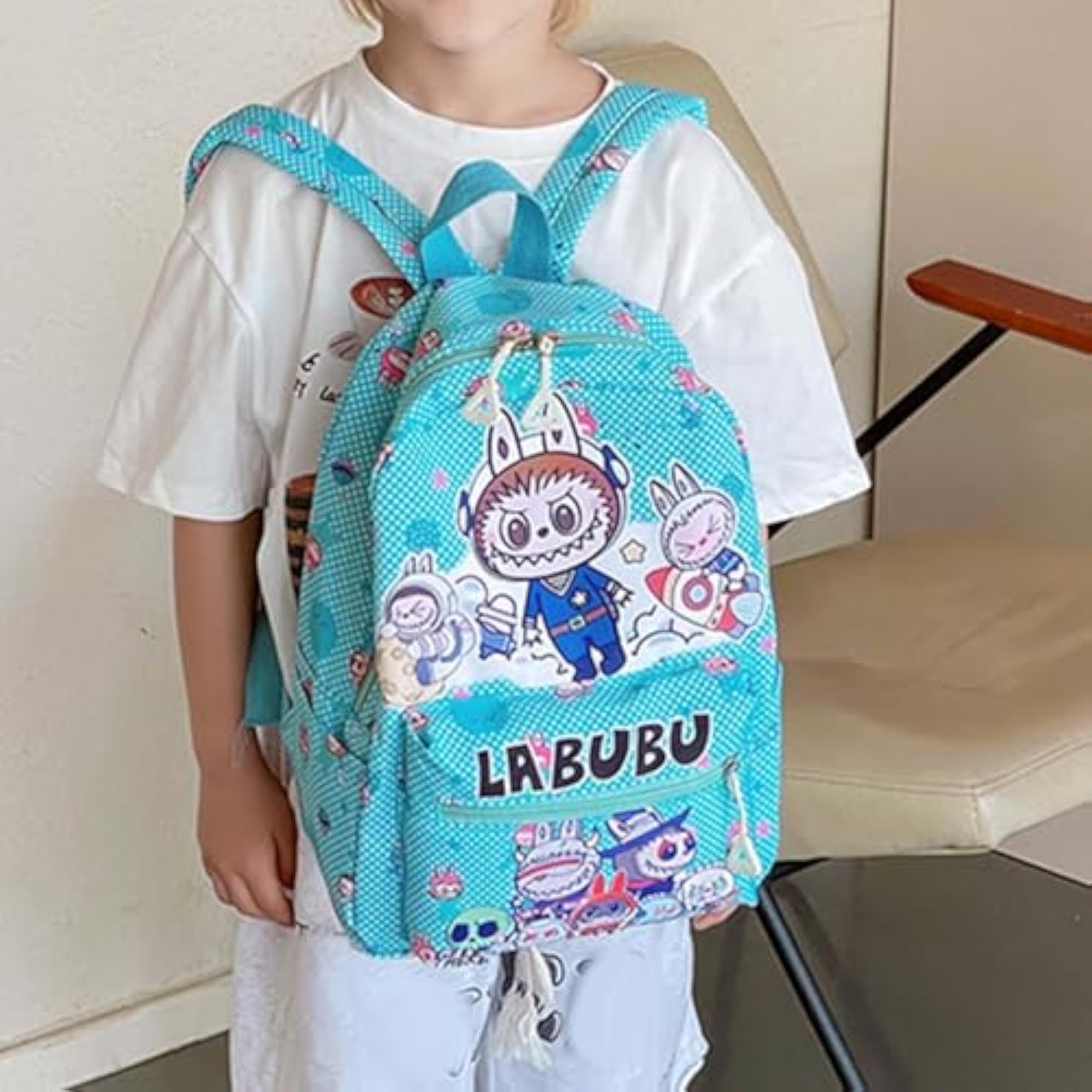 Large Capacity Travel Bag Nylon Book Bag, Blue
