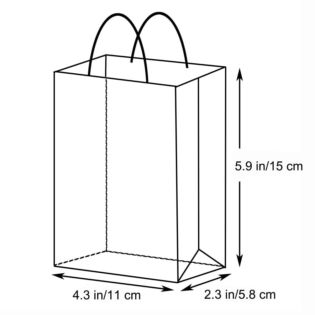 AZOWA Green Gift Bags Mini Size Kraft Paper Bags with Handles (15 x 12 x 6 CM, Green, 25 Pcs), Hunter Green, XS (Pack of 25) - Image 2