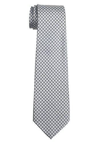 Retreez Modern Tartan Plaid Men's Tie - Black & Grey Woven Microfiber Necktie For Formal & Casual