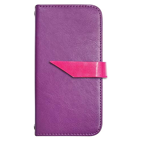 sslink iPhone17 Pro Max アイフォン17プロマックス 対応 ケース 手帳型 スマホケース ななめ(ローズ) ベルト きせかえ belty おしゃれ (カバー色パープル) ダイアリータイプ 横開き カード収納 フリップ カバー スマート