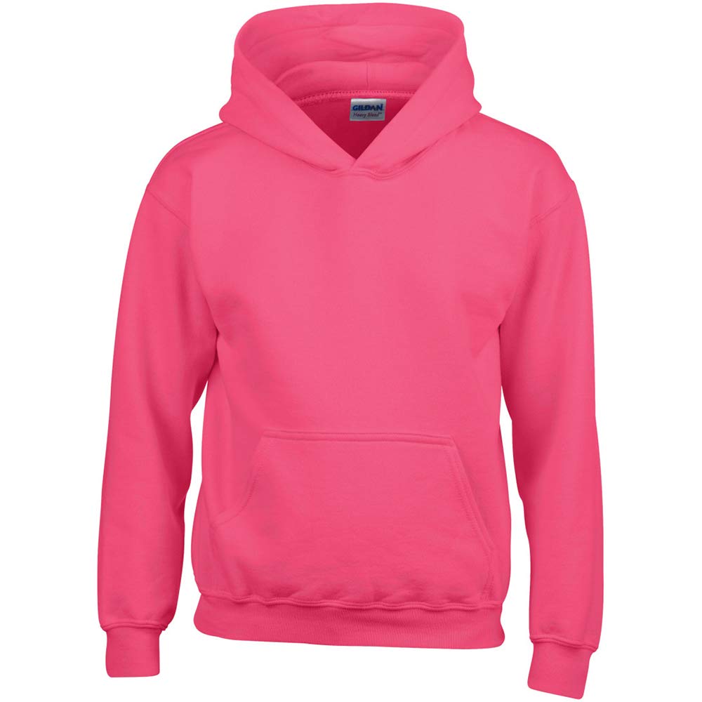 GILDAN Heavy Blend Childrens Unisex Hooded Sweatshirt Top/Hoodie (M) (Heliconia)