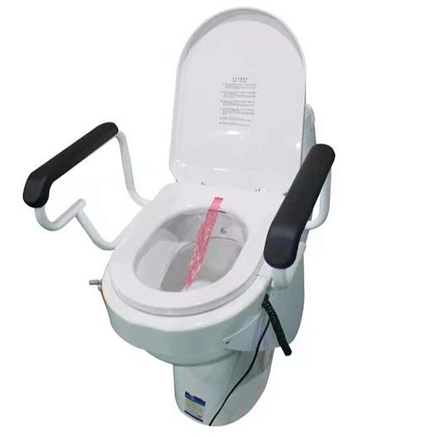 Rialzo Elettrico per WC, Rialzo per WC con Angolo di Sollevamento da 0 a 45° con Maniglia, Funzione di risciacquo e Asciugatura, Sicuro e affidabile