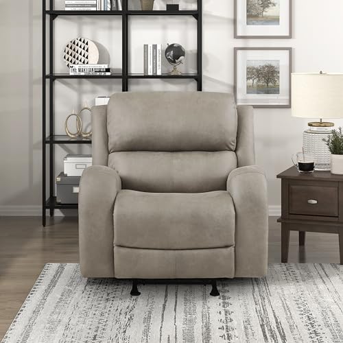 Sillón reclinable tapizado marrón cómodo