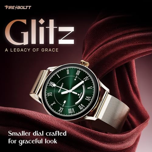 Image of Fire-Boltt Glitz Women Smart Watch with 1.19 inch AMOLED Display, Bluetooth Calling, Rotating Crown, Always On Display, 1000 Nits Brightness, IP68 Waterproof Ivory Mist
