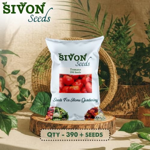 Image of SIVON Tomato (Tamatar) (390 Seeds) Vegetable Seeds for Home Garden, Organic & Hybrid, Perfect for Home Gardening, Planting For Pots and Patio
