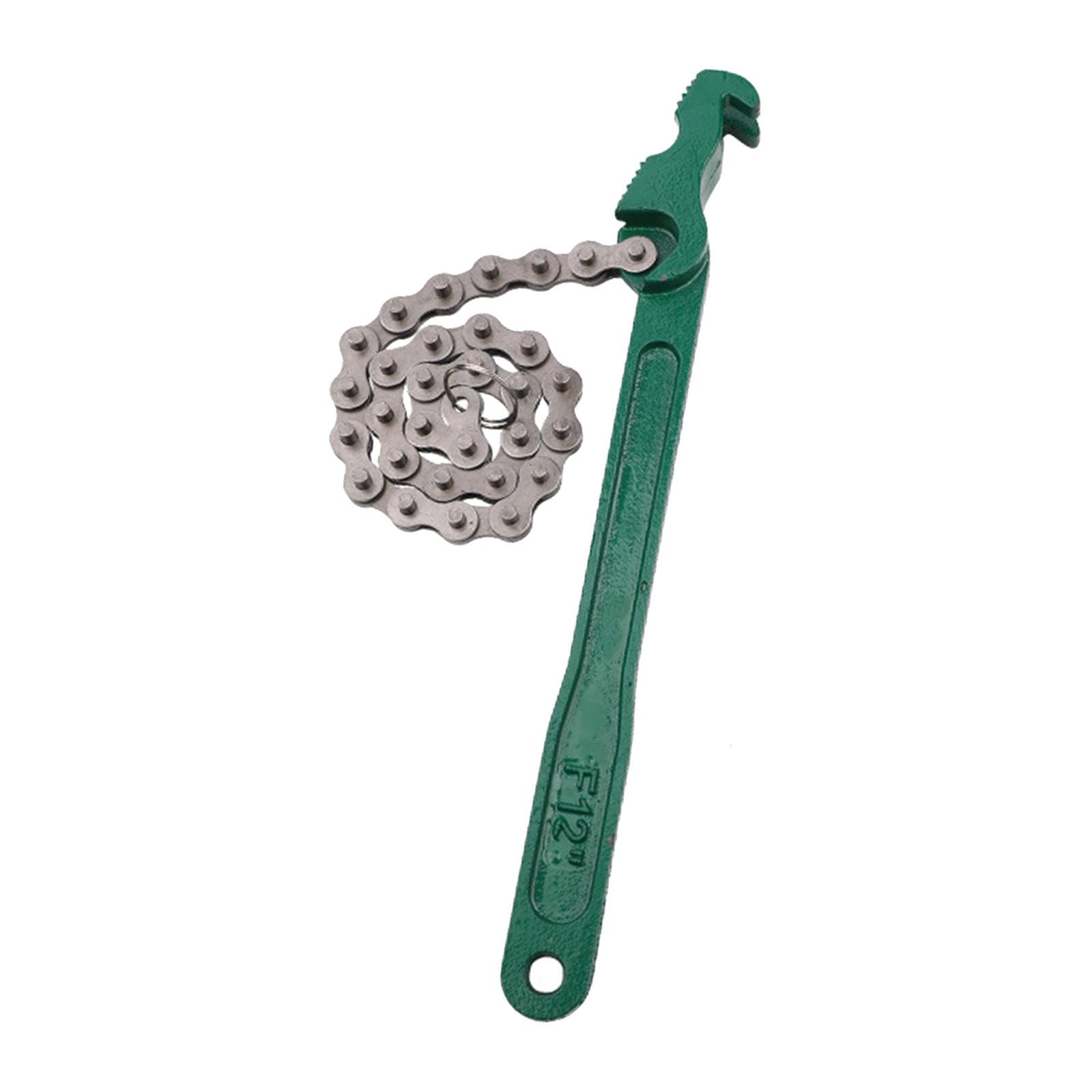 Skkwjege With Chain, 12 Inch Strap Filter Wrench Disassembly Tool Multifunction With Chain 12Inch, 12 Inch