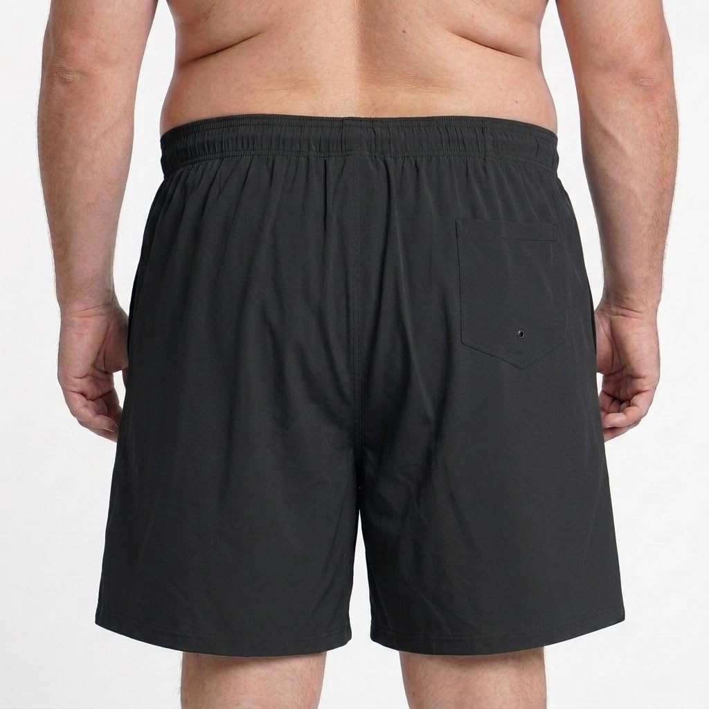 Keevoom Big and Tall Swim Trunks for Men,Men’s Plus Size Compression Liner Board Shorts Quick Dry Swimwear 7 Inch Swim Suit