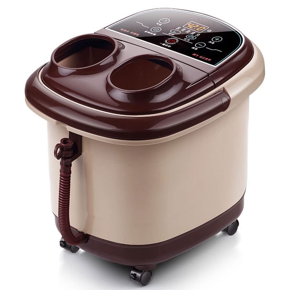 Poal Spa Bath Massorger, Spa de pie motorizado con calor y masaje y chorros, chorros de burbujas, shiatsu spa masajeador de spa rodillos de maíz, alivio del dolor muscular de los pies, regalos d