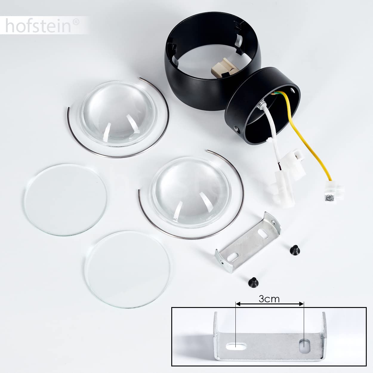 Wandleuchte Sapri, moderner Wandstrahler aus Metall in Schwarz und klaren Glas, 1-flammige Wandlampe mit Up & Down Lichteffekt, 1 x G9, ohne Leuchtmittel