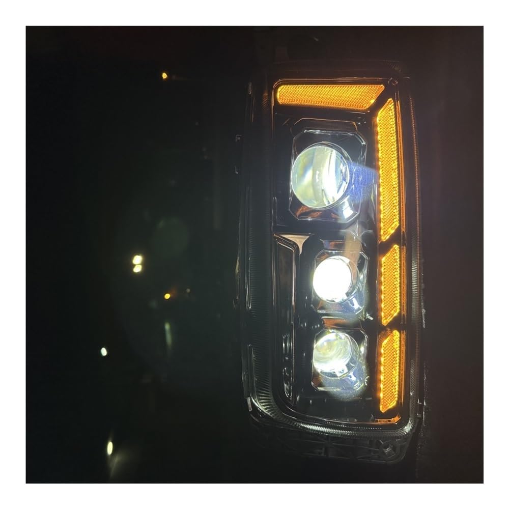 Fari Anteriori Auto Faro Completo A LED Per Auto 24V 1 Pz Per KERAX 2000+ Aggiornato DRL Dinamico + Camion Con Tripla Lente