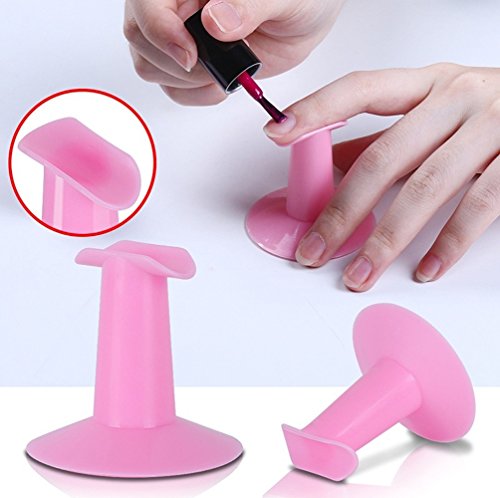 Soporte para uñas acrílicas y kit de manicure rosa miniatura 7