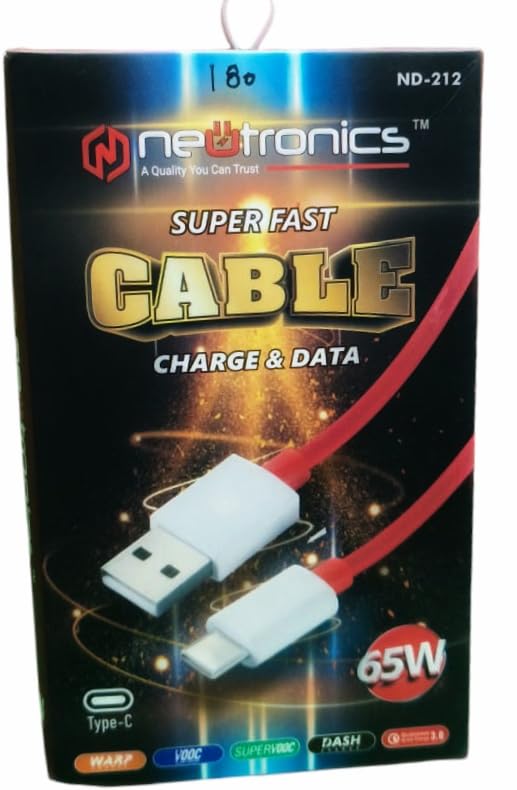 See full amazon price history chart for Neutronics USB to Type C Cable with 3A Output, Fast Charging & Data Transfer, 65 W, 1M Length compatible with Type C Smartphones, Tablets, Laptops(White) Neutronics USB to Type C Cable with 3A Output, Fast Charging & Data Transfer, 65 W, 1M Length compatible with Type C Smartphones, Tablets, Laptops(White) (B0DGGCNH39) Amazon Price History, Amazon Price Tracker