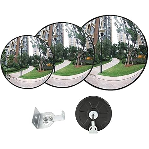 YUACY Anti Impact PC Traffic Mirror For Road Safety Outdoor Indoor 180 Degrees Blind Spot Mirror, Convex Safety Mirror For Shop Car Park Hospital Safety Security (Size : 11.8IN) Cover