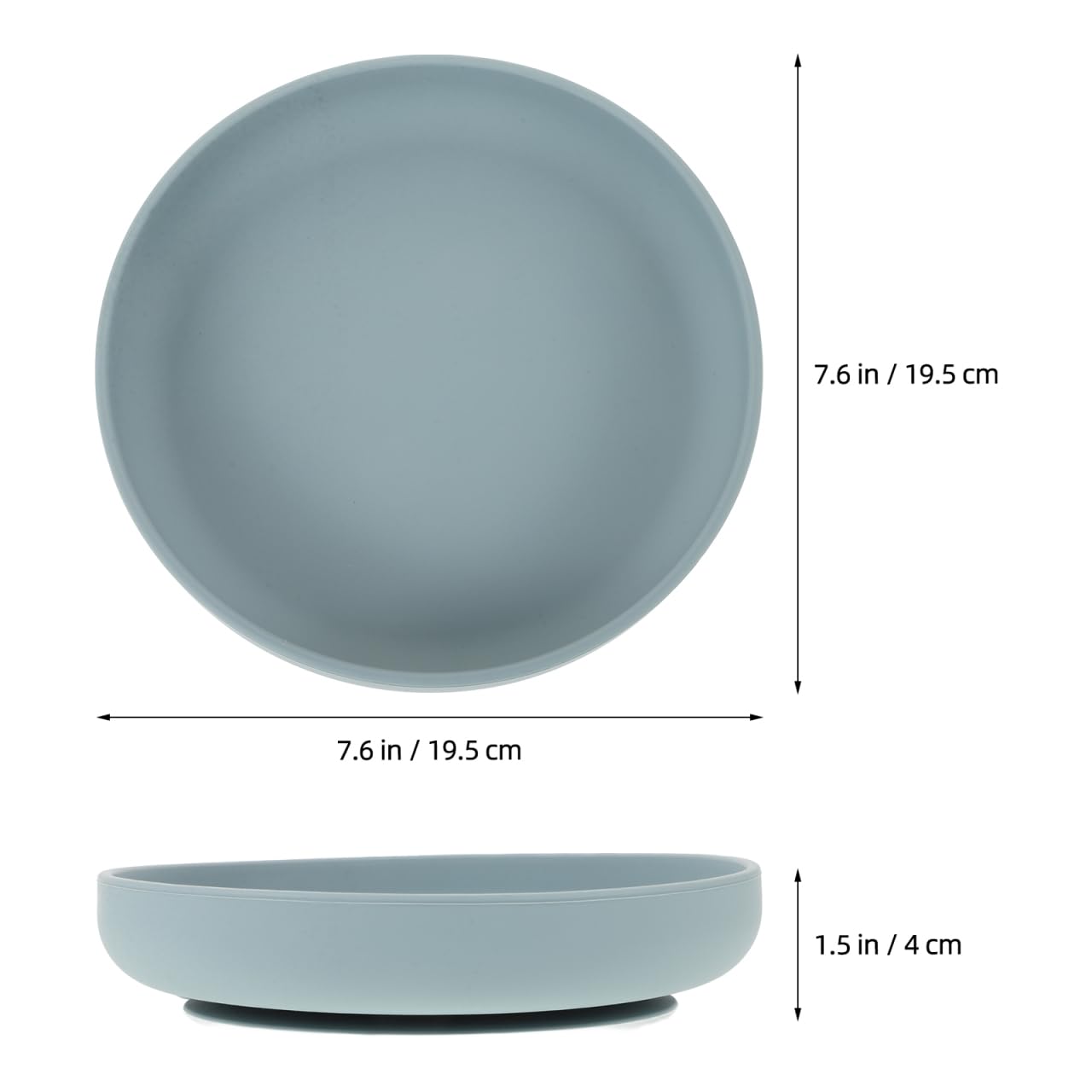 Hoement Elderly Care Spill Proof Scoop Plate with Non Slip Suction Cup Base Lightweight Silicone Dining Tableware for Disabled Senior Self Feeding - Image 3
