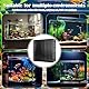 Ruioomeep Aquarium-Anti-Sprung-Set, 8 Stück Kunststoffgitter(30x30 cm) mit 6 Halterungen und 20 Kabelbindern,Aquarienabdeckung,Aquariumteiler für Bodenschutz und Aquascaping-Unterstützung (Schwarz)