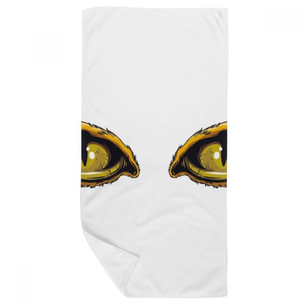 Serviette de bain oeil de chat douce pour peaux sensibles et enfants
