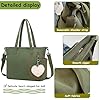 Makukke Cord Tote Bag Tasche Damen Umhängetasche Groß Shopper Tasche Handtasche Schultertaschen für Arbeit Büro Reisen Einkaufen Schule (Grau-01) #3