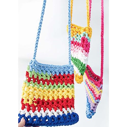 Proyectos de ganchillo sin nudos gracias al hilo para tejer camisetas de poliéster resistente 7