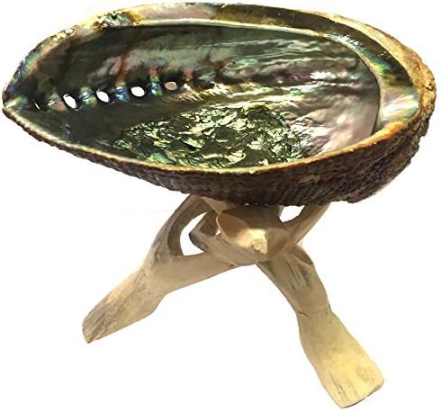 Abalone Shell or Crystal Ball Stand Tripod 6" by New Age Imports, Inc.