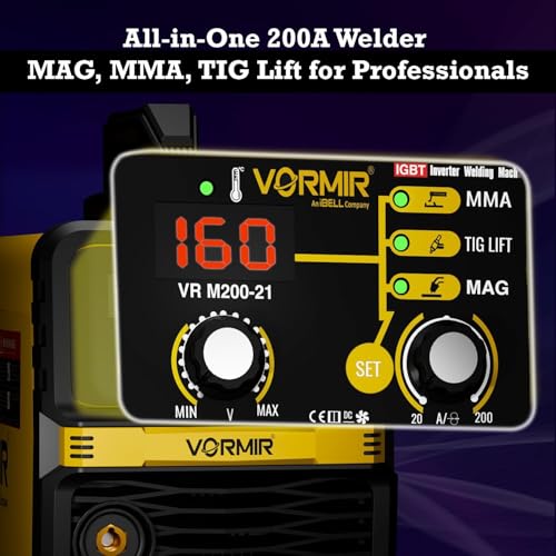 Image of IBELL VORMIR VR M200-21 | 3-in-1 Welding Machine (Used) | MAG /MMA /TIG Lift | 200A | Electrodes 1.6-3.2mm & Flux Wire 0.8 /0.9 /1.0mm | Hot Start & Anti-Stick | Home /DIY /Workshop - 12 Months warranty