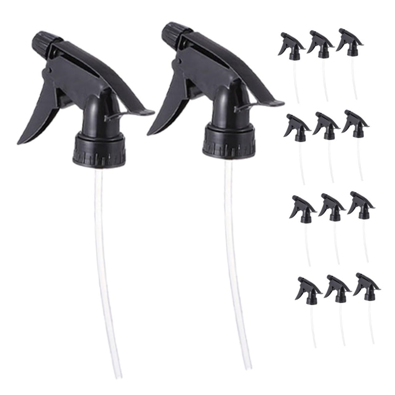 Boquillas de repuesto Zerodeko de plástico negro para botellas de spray, pack de 20 unidades