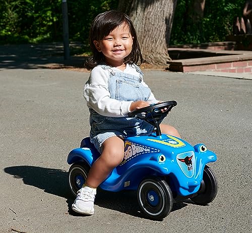BIG-Bobby-Car Classic Police - Kinderfahrzeug mit Aufklebern im Polizei Design für Jungen und Mädchen, belastbar bis zu 50 kg, Rutschfahrzeug für Kinder ab 1 Jahr, blau – Bild 7