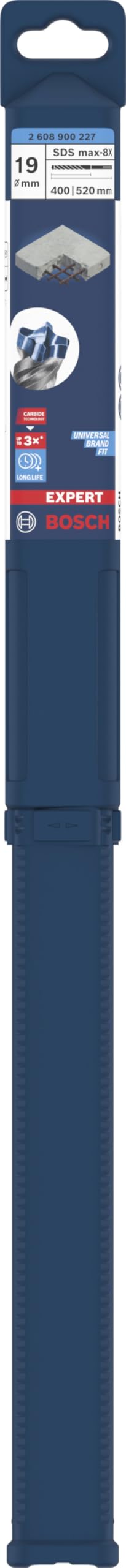 Bosch 1x EXPERT SDS max-8X Hammerbohrer (für Weichgestein, Harter Stein, Ø 19,00 mm, Professional Zubehör Bohrhammer)