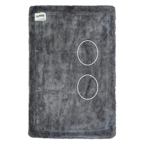 Image of SOFTSPUN Microfiber Export Rejected Cloths, Going Cheap! 1 pcs 40X60 cms 1600 GSM Grey! Thick LintStreak Free Multipurpose Cloths for Car Bike Cleaning Polishing Washing & Detailing.