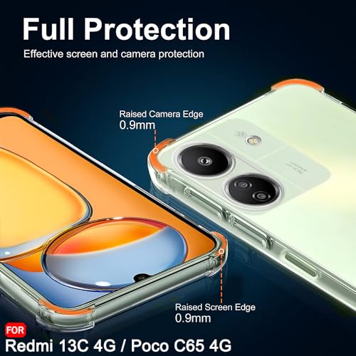 Image of TheGiftKart Crystal Clear Back Cover Case for Mi Redmi 13C 4G / Poco C65 | Shockproof Soft TPU Case | Cushioned Edges for Ultimate Protection Back Cover Case (TPU, Transparent)